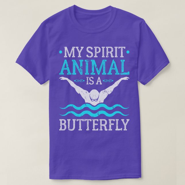 Simman Min Spirit Animal Butterfly Swimmer T Shirt (Design framsida)