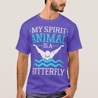 Simman Min Spirit Animal Butterfly Swimmer T Shirt