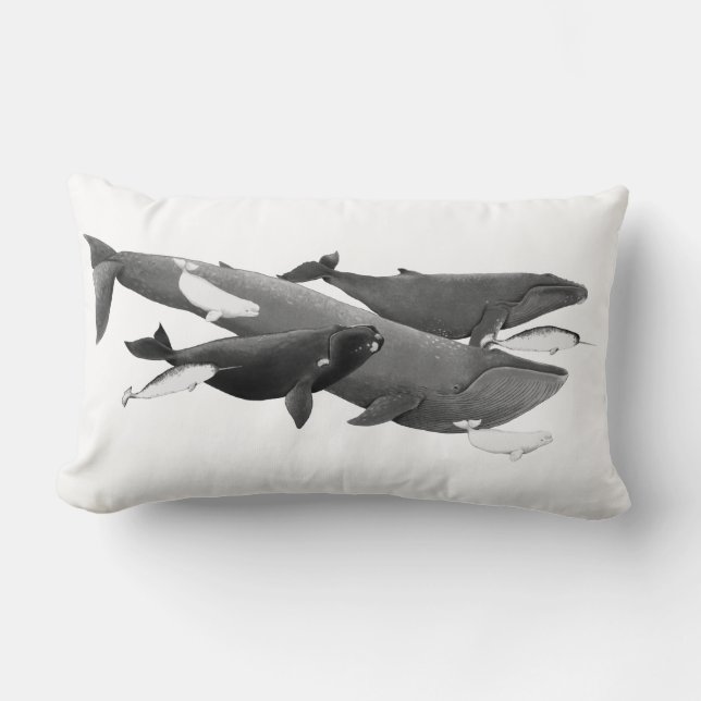 Simman valar som visar konsthälsa lumbarkudde (Framsida)