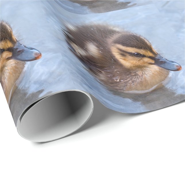 Simmande ankunge inpackningspapper presentpapper (Rullad Hörn)