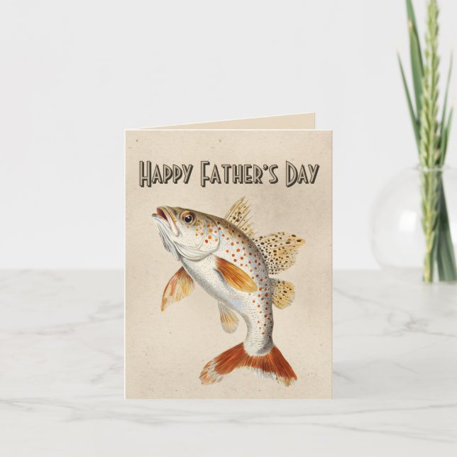 Simmande fisk Glad fars dag-kort Kort (Framsida)