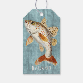 Simmande Fisk Hav Blå Presentkort Presentetikett