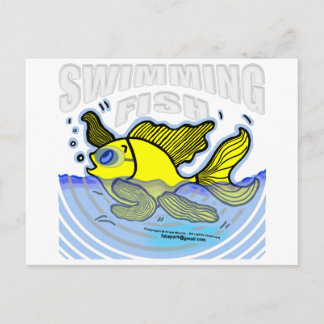 Simmande fisk vykort