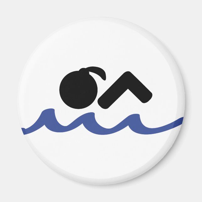 simmande flicka magnet (Framsidan)