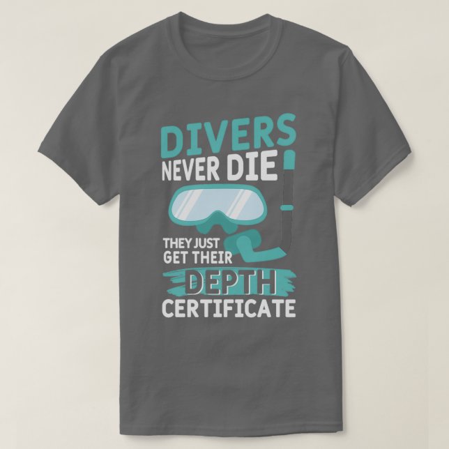 Simmande gåvor Divers Divers Diving Diving Sports  T Shirt (Design framsida)