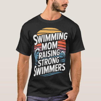 Simmande mamma som fostrar starka simmare Simsälls T Shirt