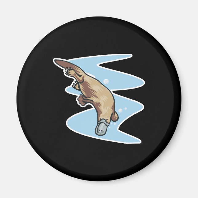simmande näbbdjur magnet (Framsidan)