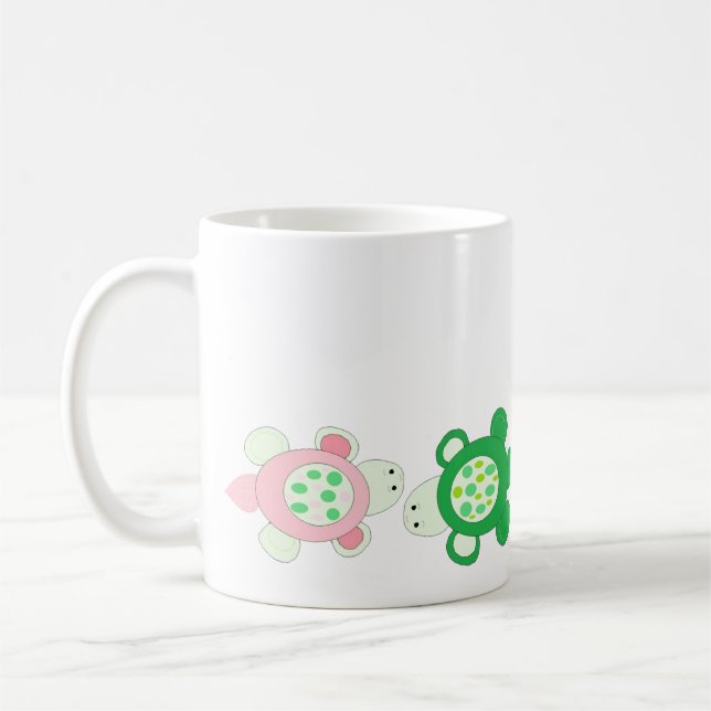 Simmande Sköldpaddor Kaffemugg (Vänster)