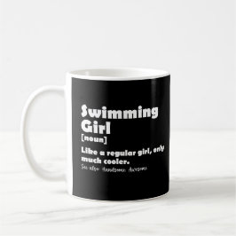 Simmande tjej Definition Rolig Simmare Tjejer Kaffemugg
