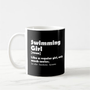 Simmande tjej Definition Rolig Simmare Tjejer Kaffemugg