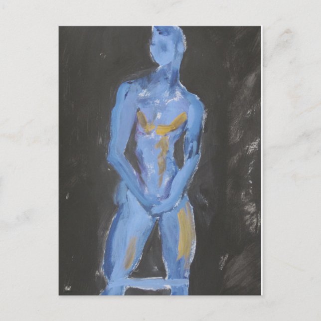 Simmare Bygger blå Vykort (Framsida)