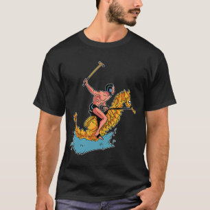 simmare med tränare i vatten i boll vatten sport t shirt