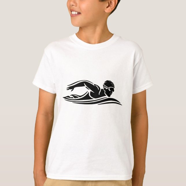 simmare,Simma Swimming Bassäng T Shirt (Framsida)