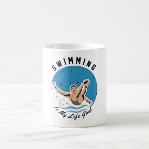simmare - Swimming är mitt livsmål Kaffemugg