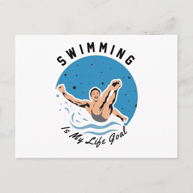 simmare - Swimming är mitt livsmål Vykort (Framsida)