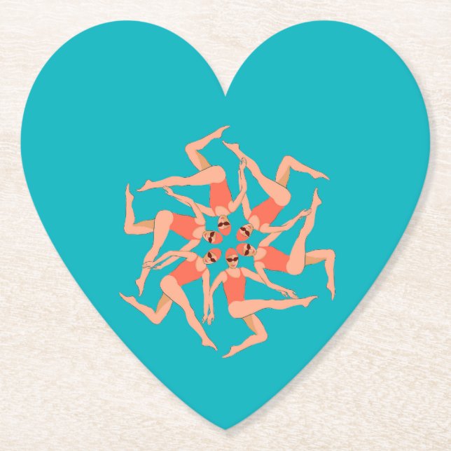 Simmare - synkroniserad simning underlägg papper (Framsida)