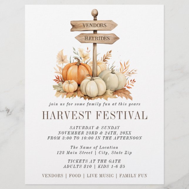 Simme Harvest Festival Pumpkin Reklamblad (Framsidan)