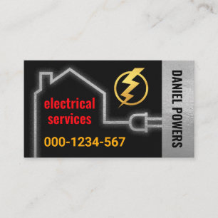 Simmering av Silver Electric Home Circuit Visitkort