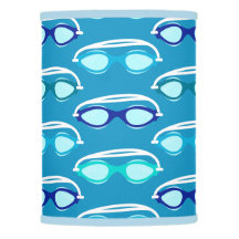 Simmering Goggles färgstarka blå mönstrad