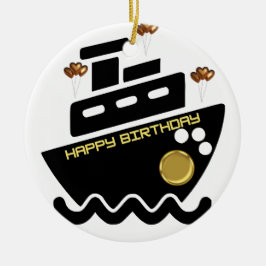 Simmi mode svartvit dorado lone-frakt julgransprydnad keramik