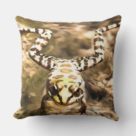 Simmning Frog nedsänkt i den fria floden Vatten Pa Kudde