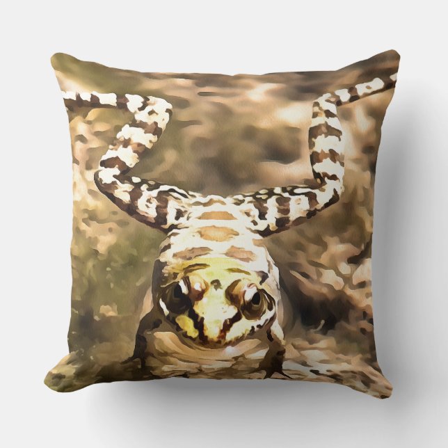 Simmning Frog nedsänkt i den fria floden Vatten Pa Kudde (Framsida)