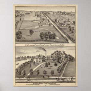 Simmons prärielantgård, Kenosha vattenbot Poster