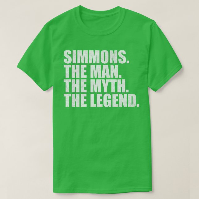 SimmonsSimmons Family namn Simmons efternamn Simmo T Shirt (Design framsida)
