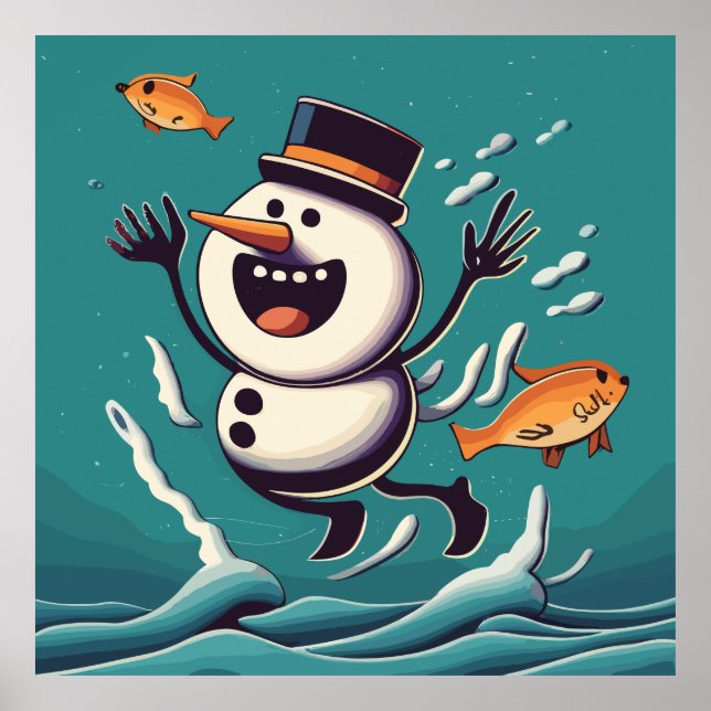 Simmorna Snögubbe Poster (Framsidan)