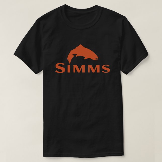 Simms Fishing Jump Trout Pullover Hoodie T Shirt (Design framsida)