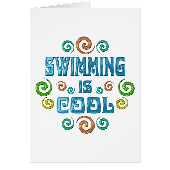 Simning är kall hälsningskort (Framsidan)