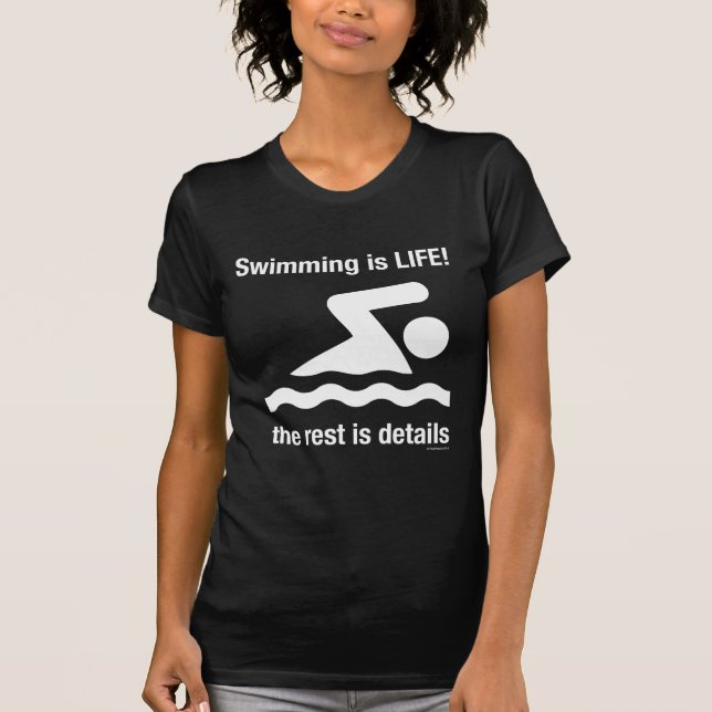 Simning är liv! t-shirt (Framsida)