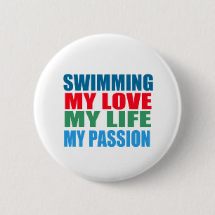 Simning är min passion knapp