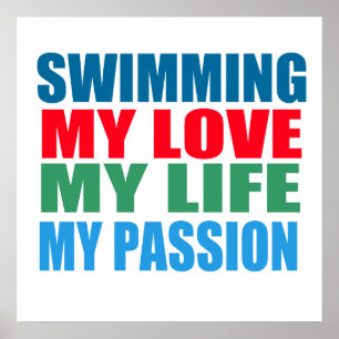 Simning är min passion poster