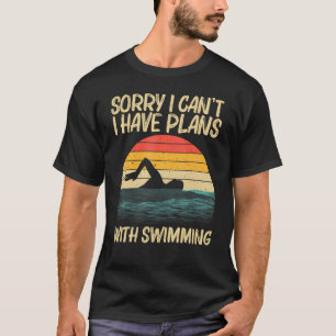 Simning av För manar kvinnor Swimmer Swimming Bass T Shirt