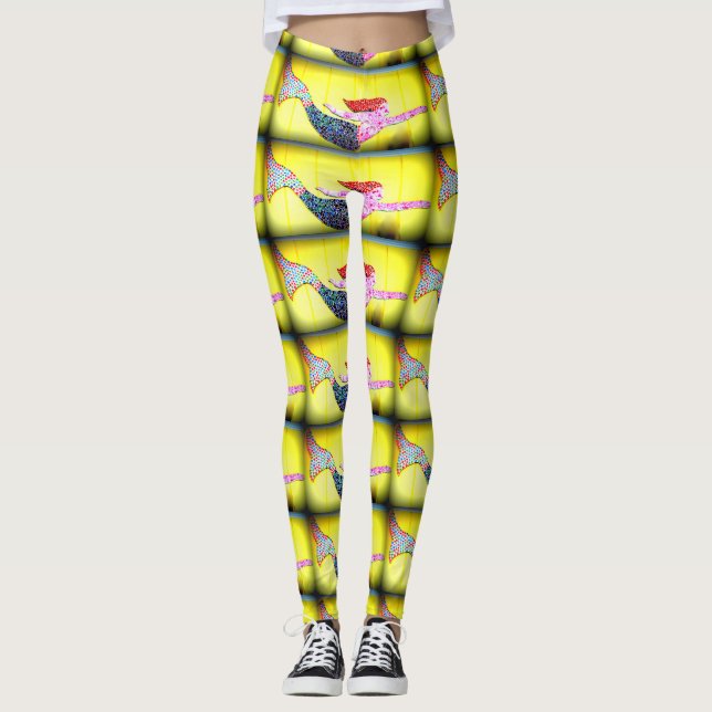 simning av mosaiska sjöjungfruar av rosa leggings (Framsida)