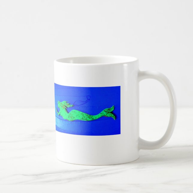 simning av sjöjungfru av grönt kaffemugg (Höger)