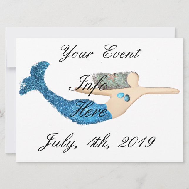 Simning av Thunder_Cove med blå svan-Sjöjungfru (Framsida)