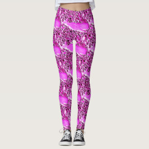 simning av valar rosa leggings