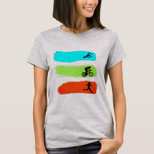 Simning, cykling och körning. Triathlon T-Shirt