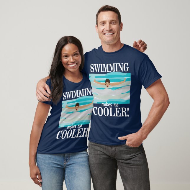 Simning Gör Mig Cooler Simmare  T Shirt (Unisex)
