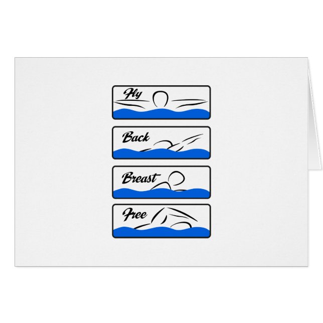 simning hälsningskort (Framsidan Horizontal)