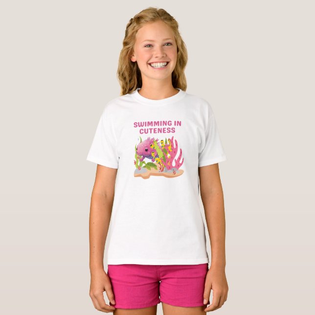 Simning i finhet t shirt (Hel framsida)