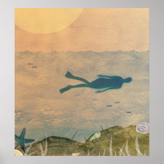 Simning i oceanen poster