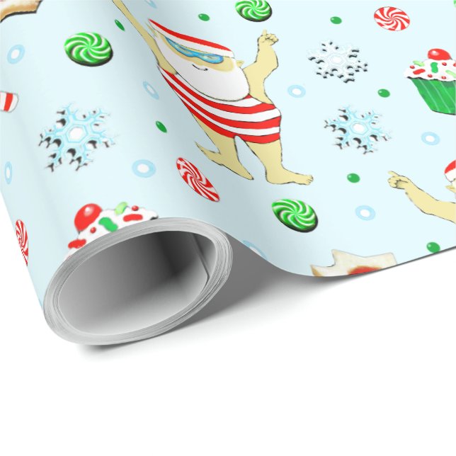 Simning Jul Presente Presentpapper (Rullad Hörn)