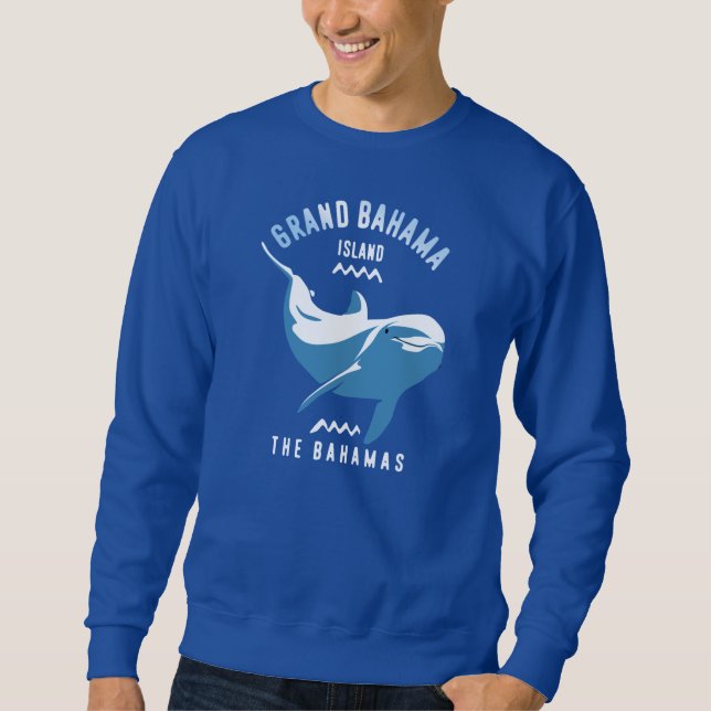 Simning med delfiner Grand Bahama Lång Ärmad Tröja (Framsida)