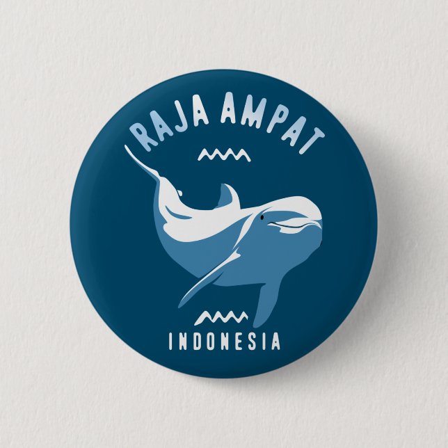 Simning med delfiner vid Raja Ampat Knapp (Framsida)