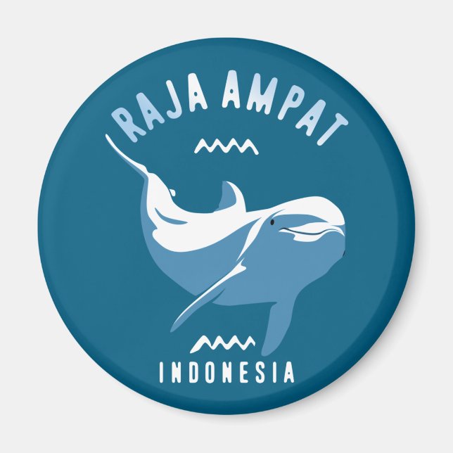 Simning med delfiner vid Raja Ampat Magnet (Framsidan)