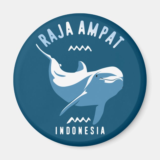 Simning med delfiner vid Raja Ampat Magnet (Framsidan)