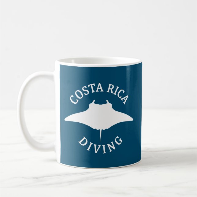 Simning med Manta Ray - Costa Rica-Dykan Kaffemugg (Vänster)
